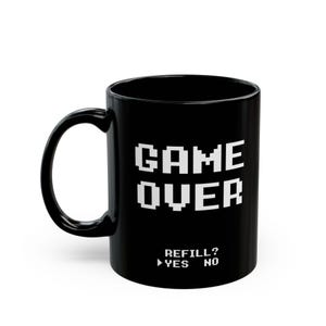 GAME OVER Tasse, Videospiel, Lustige Kaffeetasse, Retro Gamer, Game Over Lustige Tasse