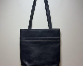 Esprit Women Shoulder Crossbody Bag Medium Sized Blue Purse Vintage Leather