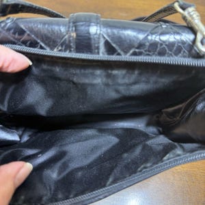 Brighton Romag Long Strap Purse/Wallet Black Leather Crossbody image 8