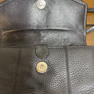 Brighton Romag Long Strap Purse/Wallet Black Leather Crossbody image 11