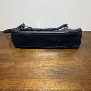 Brighton Black Pebble Leather Shoulder Bag Purse Braided Strap Vintage Y2K Prepp image 9