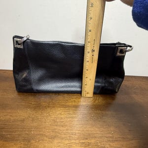 Brighton Black Pebble Leather Shoulder Bag Purse Braided Strap Vintage Y2K Prepp image 12