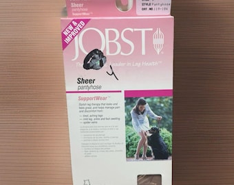 Jobst New and Improved sheer Panty Hose Firm Support Size B Color Suntan NOS VTG