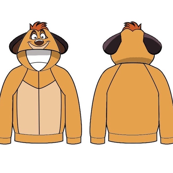 Timón hoodie , timón and pumbaa hoodie, timon cosplay , Lion King timon and pumbaa family hoodie , timon and pumbaa hoodie custome