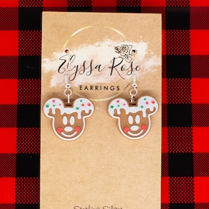 Orecchini di Topolino e Minnie di pan di zenzero, argento sterling