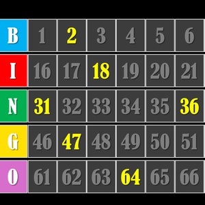 Bingo Caller Display 1-75 Game - PowerPoint