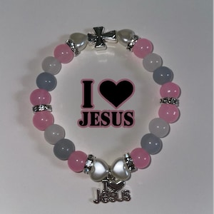 Express Your Faith with the &#39;I Love Jesus&#39; Bead Bracelet - Inspirational Jewelry
