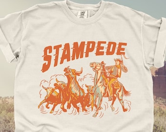 Vintage Stampede Cowboy TShirt | Retro Country Western Horse Shirt | Cowgirl Party Tee | Calgary Stampede Souvenir Top | Farmcore Fashion