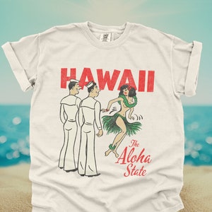 Cute Aloha Hawaii Vintage T-Shirt Hawaiian Beach Cute Aloha Hawaii Vintage T-Shirt Hawaiian Beach