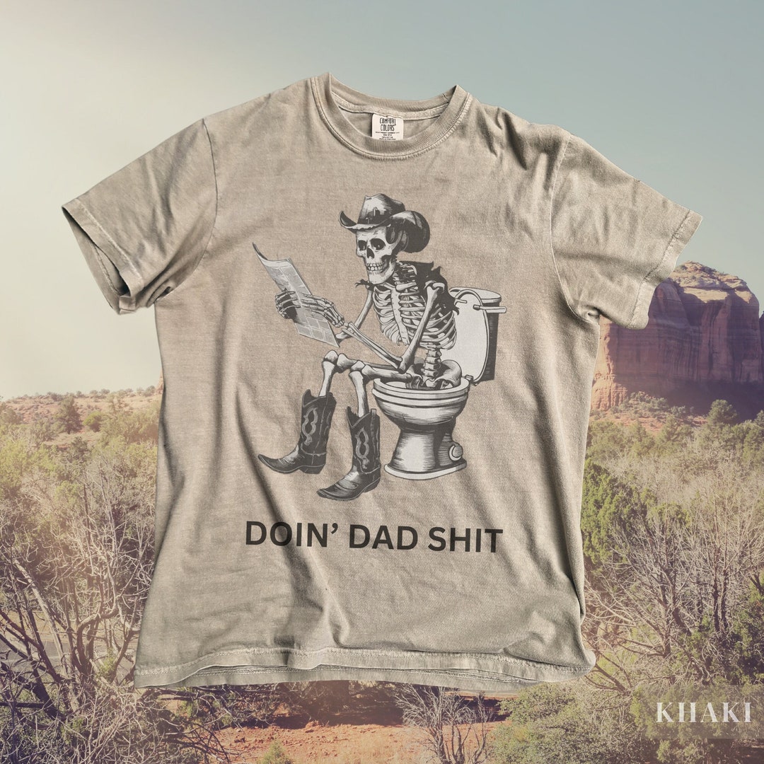 Vintage Dad Tshirt Retro Country Western Shirts Cowboy Dad Pop Tees  Funny Fathers Day T-shirt Skeleton Skull Cowboy Hat Meme Tee