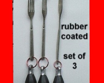 Set of three weights for knitting socks on circular sockknitting machines