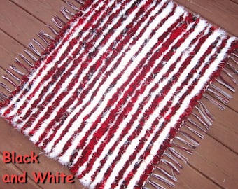Handwoven -  What is Black and White and Red All Over - 25x32