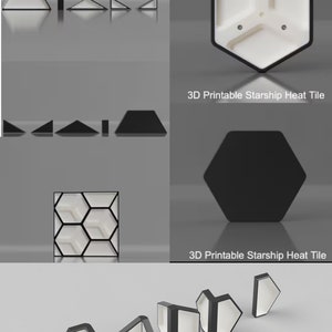 SpaceX Starship Heat Tile Hexagonal and Corner Piece Bundle