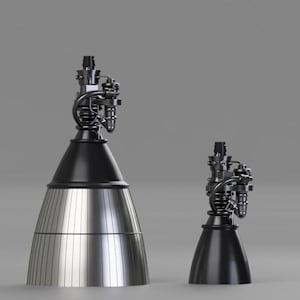 SpaceX Starship Raptor 3 Combo - Sea Level and Vacuum STLs **READ DESCRIPTION PLEASE**