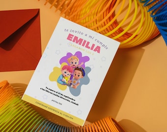 Editable Kids Birthday Invitation Template, Colorful Party Invite (Digital Download)