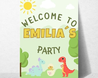 Editable Dinosaur Birthday Invitation Template, T-Rex Party Invite (Digital Download)