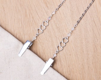 Heart Link Napkin Clips: Love Gift Beaded Napkin Chain