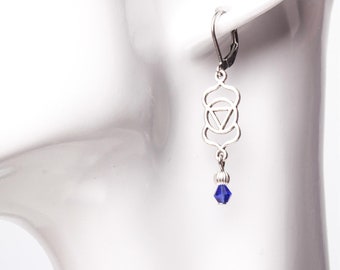 6th Chakra Earrings - Ajna symbol third eye chakra earrings | Boho spiritual jewellery | Yoga gift