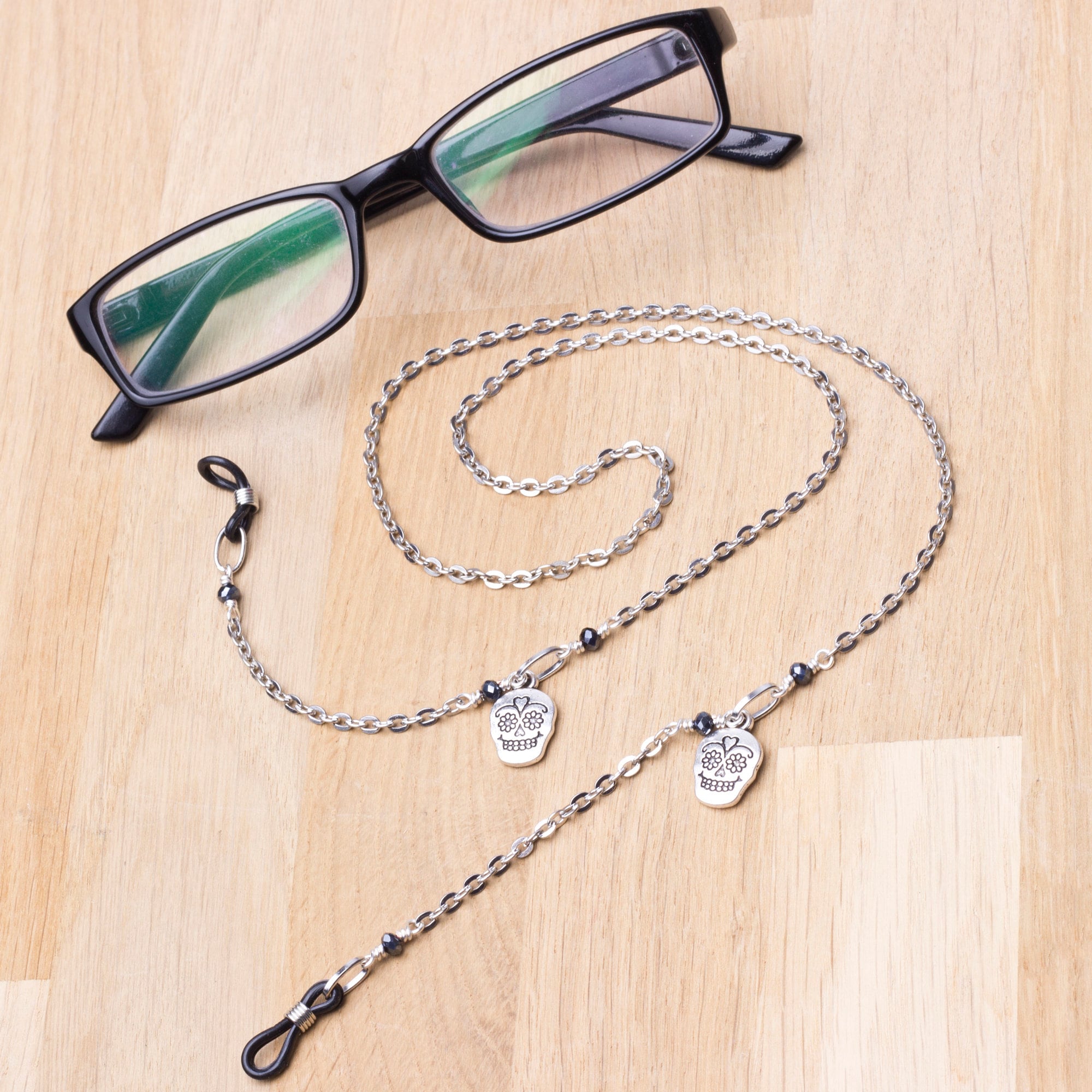 TreeLeaff Beaded eyeglass chain Anti-slip Sunglass Chain Beaded hanging Chain Cord Unisex casual fashion portable 