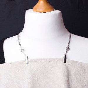 Napkin clip chain with silver Celtic circle serviette holder cord napkin neck cord Foodie gift Dining accessories Mask holder chain image 4