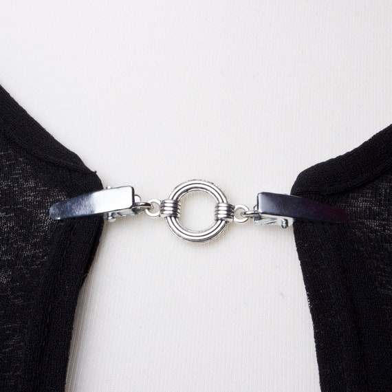 Cardigan Clasp Clips Silver Ring Sweater Clip Shawl Chain Pashmina Pin  Sweater Fastening Wrap Holder Cardigan Guard 