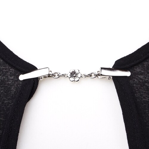 Cardigan Clips Silver Toggle Link Chain Sweater Clip Shawl Etsy