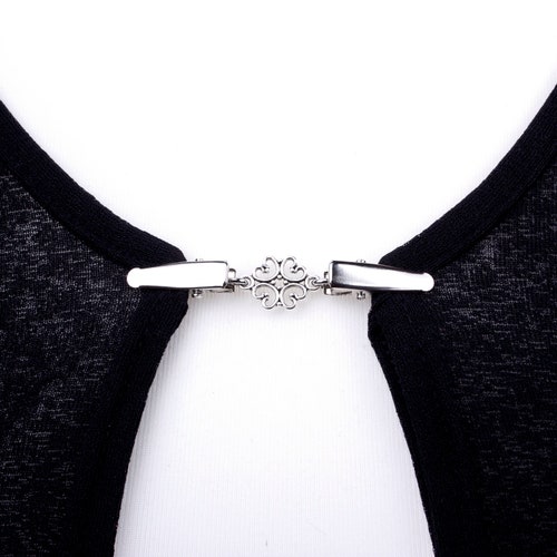 Cardigan Clips Silver Toggle Link Chain Sweater Clip Shawl Etsy UK