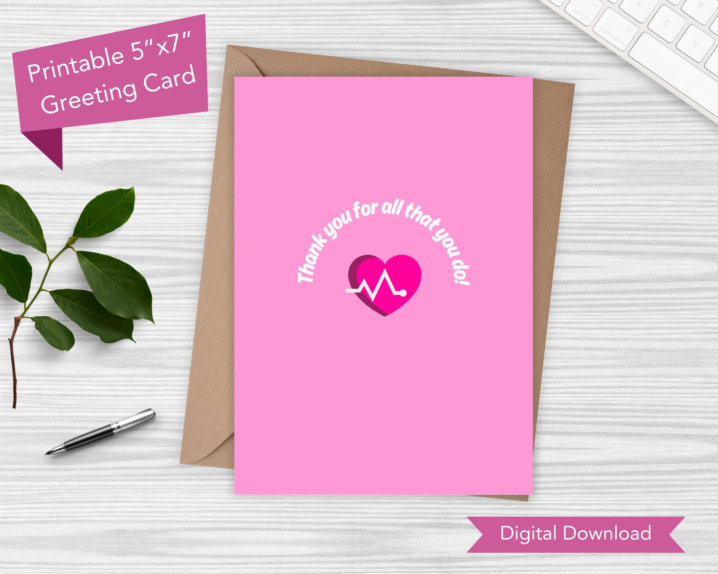 Best Nurse Ever, Printable Greeting Card, Print on 8.5”x11” US Letter ...