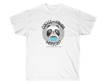 Coffee with Panda Nerdcast Unisex Ultra Cotton Tee