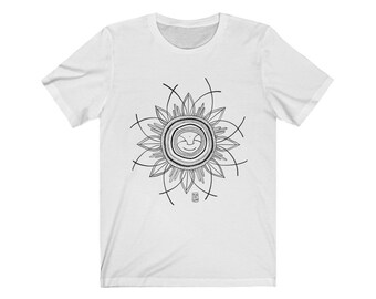 Unisex Smile Mandala Jersey Short Sleeve Tee