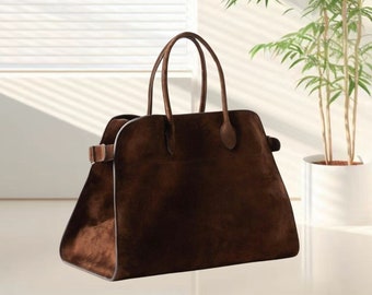 Chic Suede Tote-Luxurious Suede Handbag-Soft Suede Tote-Your Everyday Companion