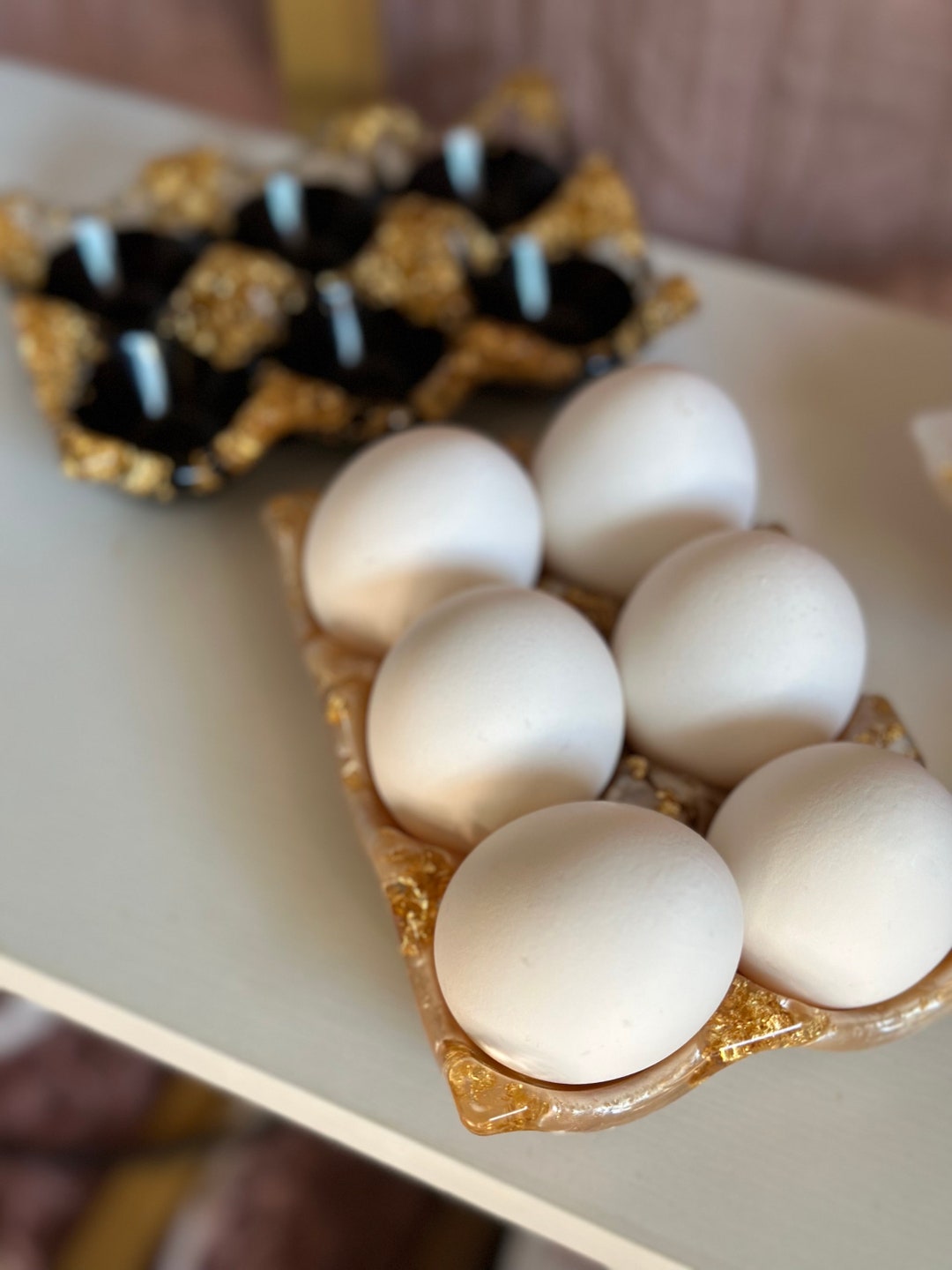 Resin Egg Tray, Egg Holder, 6 Eggs Holder, Kitench Decor, Housewarming ...
