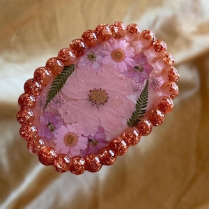 Pink Trinket Tray, Pink Floral Resin Jewelry Tray, pink tray, jewelry tray, Resin Tray, Decorative Tray, Vanity Tray, gifts for her