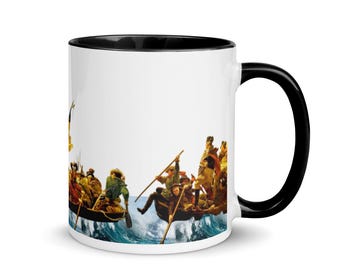 George Washington mug #4 / Crossing the Delaware (various color choices)
