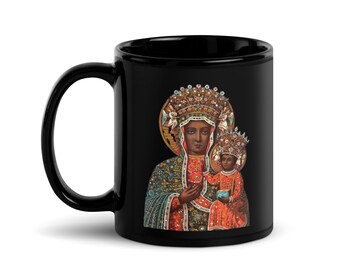 Black Madonna / Ezili Dantor of Haiti #6 (black glossy mug)