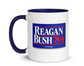 Ronald Reagan mug #12.5 / Reagan-Bush '84 (various color choices)