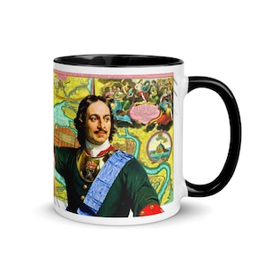 Peter der Große von Russland Tasse #1 / russische Landkarte