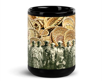 Gullah Geechee mug #2 / Basket Weaving (Black)