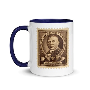 Taza de Booker T. Washington n.° 1.5 / Sello postal (varios colores)