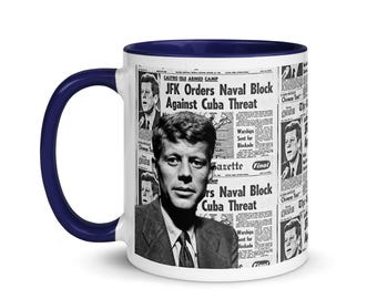 John F. Kennedy mug #3 / JFK Orders Naval Block (various color choices)
