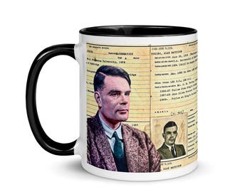 Alan Turing mug #1.5 / Princeton University Report  (various color choices)