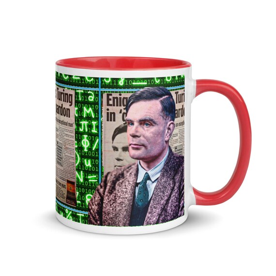 Alan Turing mug #5.5 / Binary Crime (various color choices)