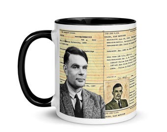 Alan Turing mug #2.5 / Princeton University Report  (various color choices)