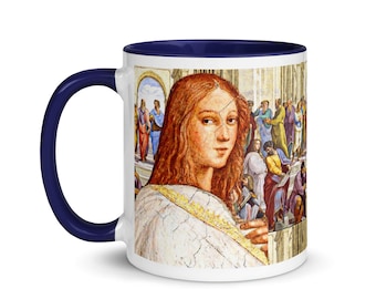 Hypatia mug #1.5 /School of Athens (various color choices)