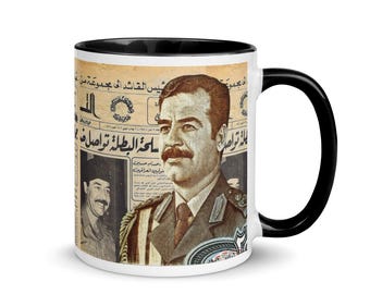 Saddam Hussein mug / News Article (various color choices)