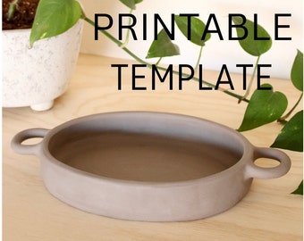 Oval Tray Template | Pottery Template | Slab Building | Handbuilding | DIY Pottery at Home | Ceramic Project