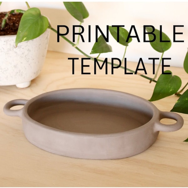 Oval Tray Template | Pottery Template | Slab Building | Handbuilding | DIY Pottery at Home | Ceramic Project