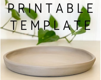 Einfache Teller Vorlage | Keramik | Keramik Werkzeuge | Plattenbau | Basteln | Keramik Muster | Handarbeit | Ton-Anleitung | Druckbar | Einfach