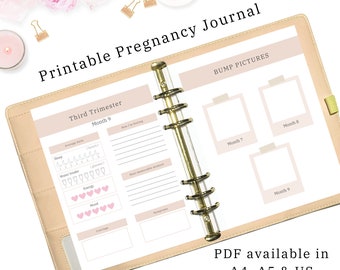 Pregnancy Journal, Printable Pregnancy Journal, Pregnancy Planner, Pregnancy Checklist, Pregnancy Tracker, Pregnancy Bullet Journal, PDF