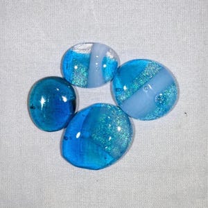 Fused glass dots for mosaic, jewelry, crafts 1.1oz